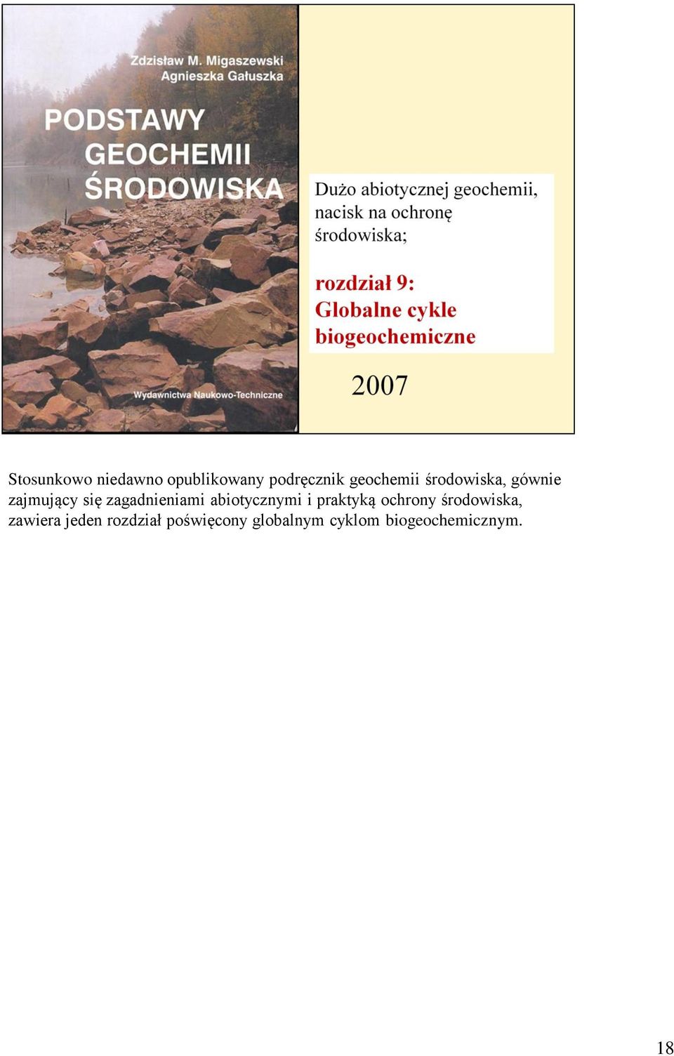 abiotycznymi i praktyką ochrony środowiska, zawiera