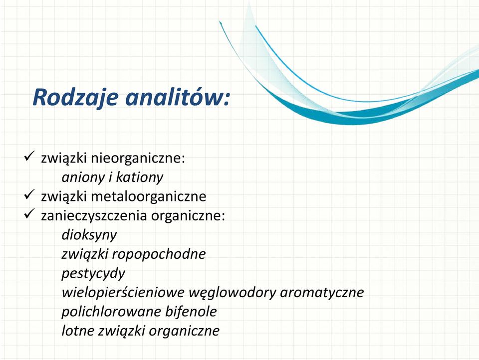 dioksyny związki ropopochodne pestycydy wielopierścieniowe