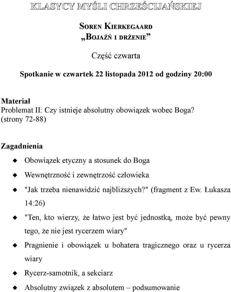 najbliższych?" (fragment z Ew.