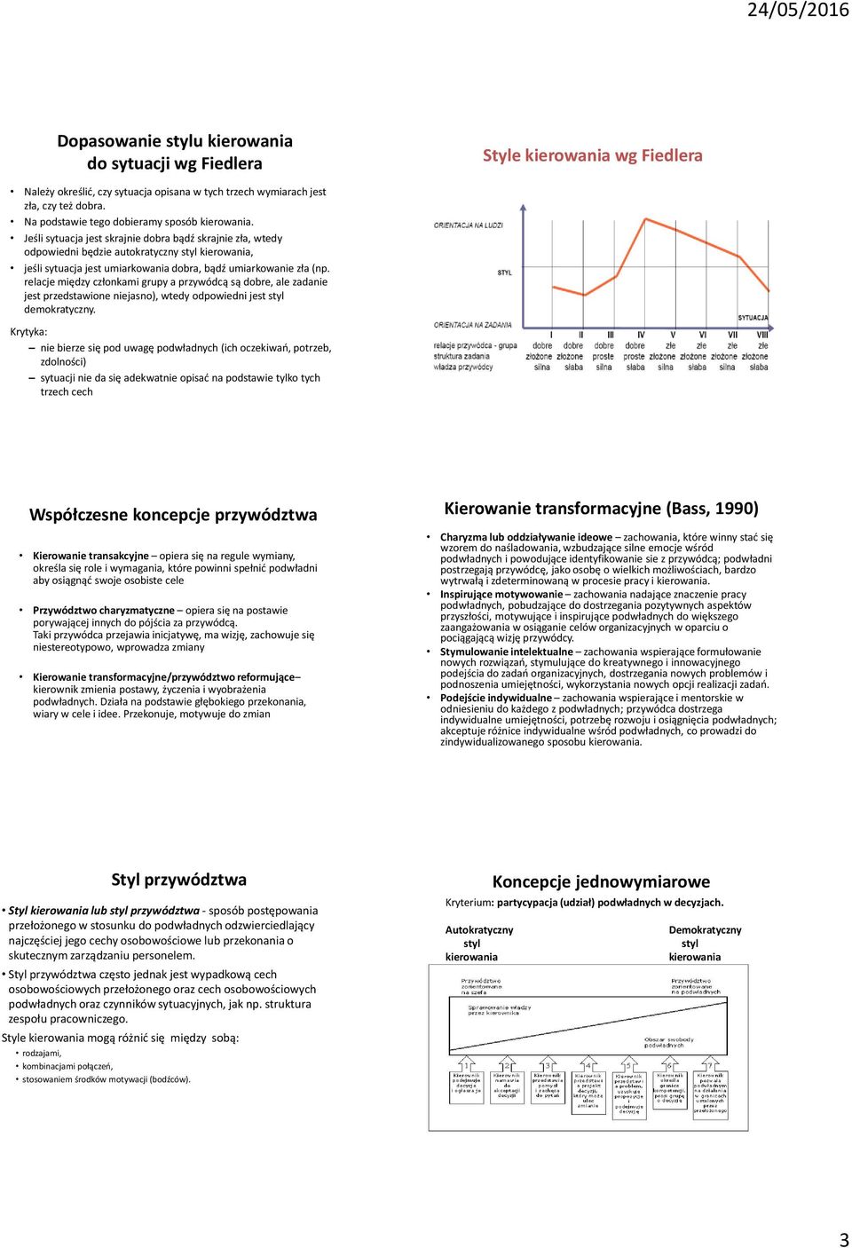 relacje między członkami grupy a przywódcą są dobre, ale zadanie jest przedstawione niejasno), wtedy odpowiedni jest demokratyczny.