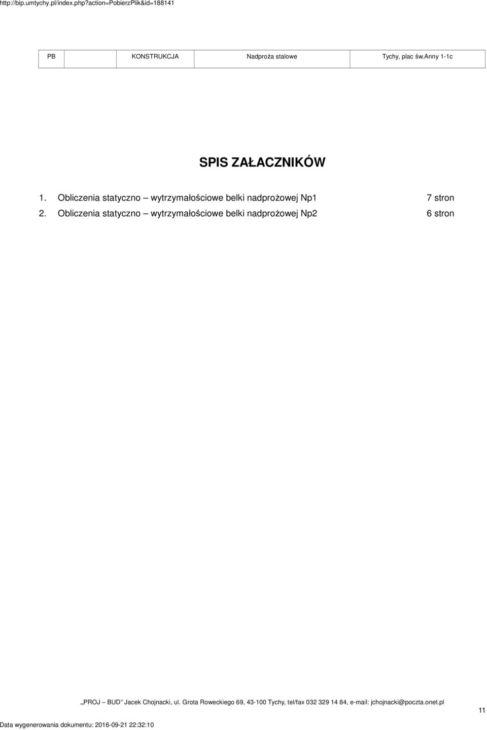 Obliczenia statyczno wytrzymałościowe belki nadprożowej Np 6 stron PROJ BUD Jacek