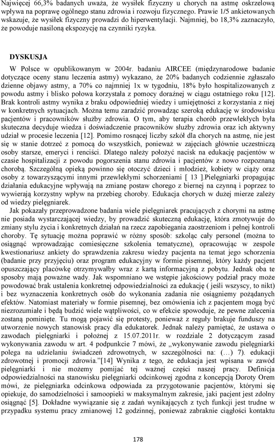 DYSKUSJA W Polsce w opublikowanym w 2004r.