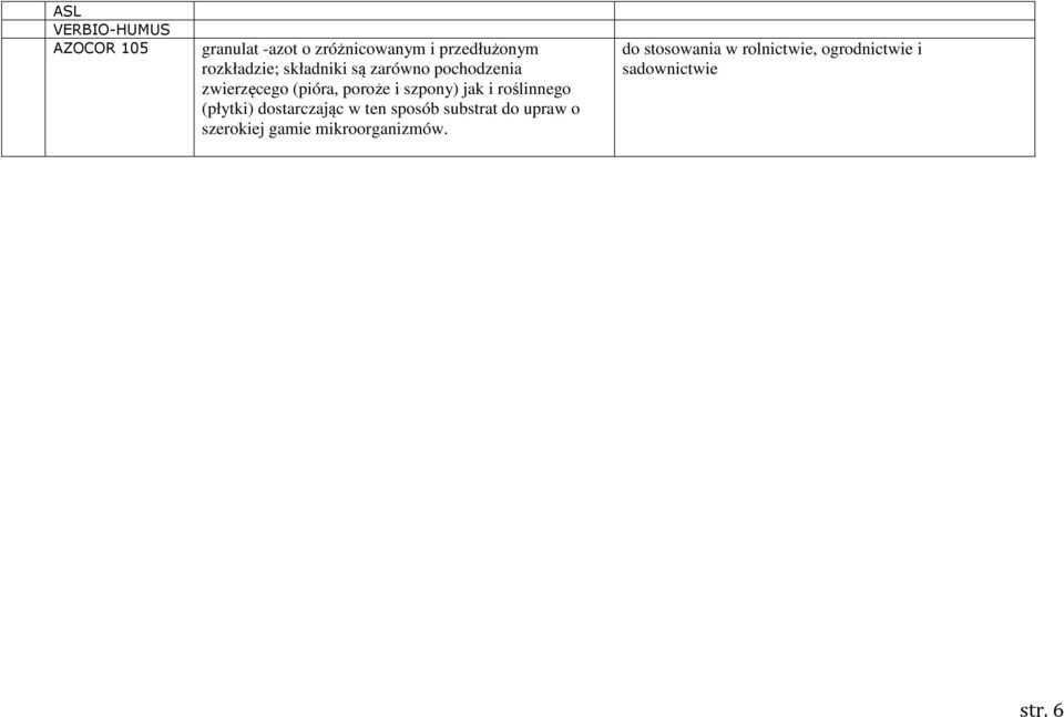 szpony) jak i roślinnego (płytki) dostarczając w ten sposób substrat do upraw o
