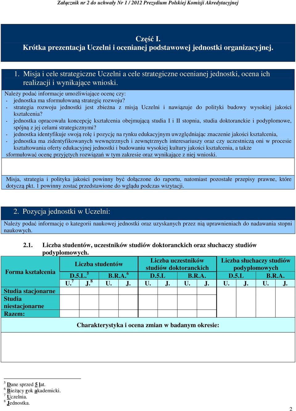 Należy podać informacje umożliwiające ocenę czy: jednostka ma sformułowaną strategię rozwoju?