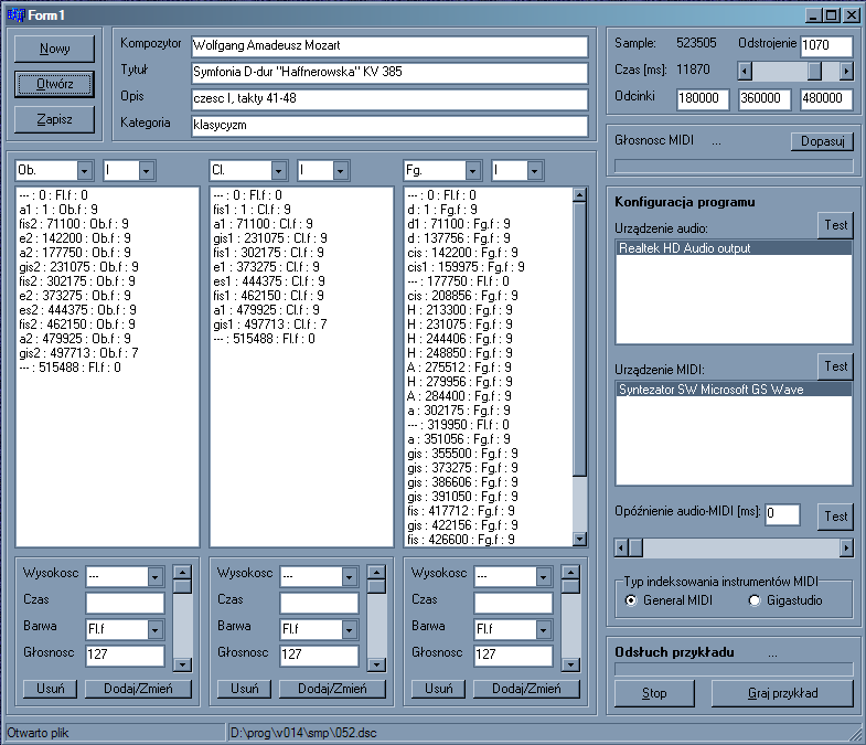 Sprzętowo-programowy symulator błędów intonacyjnych 82 4.3.3.6.