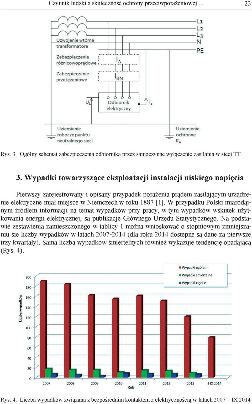 W przypadku Polski miarodajnym źródłem informacji na temat wypadków przy pracy, w tym wypadków wskutek użytkowania energii elektrycznej, są publikacje Głównego Urzędu Statystycznego.