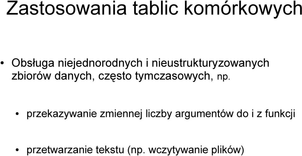 tymczasowych, np.