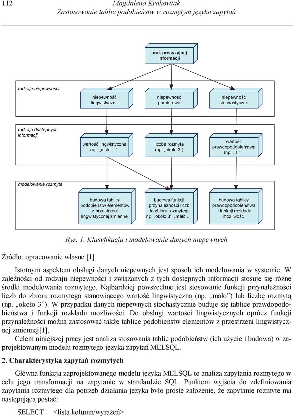 W zale no ci od rodzaju niepewno ci i zwi zanych z tych dost pnych informacji stosuje si ró ne rodki modelowania rozmytego.