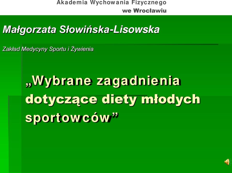 Zakład Medycyny Sportu i Żywienia