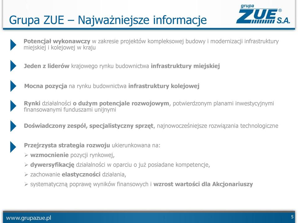 finansowanymi funduszami unijnymi Doświadczony zespół, specjalistyczny sprzęt, najnowocześniejsze rozwiązania technologiczne Przejrzysta strategia rozwoju ukierunkowana na: wzmocnienie