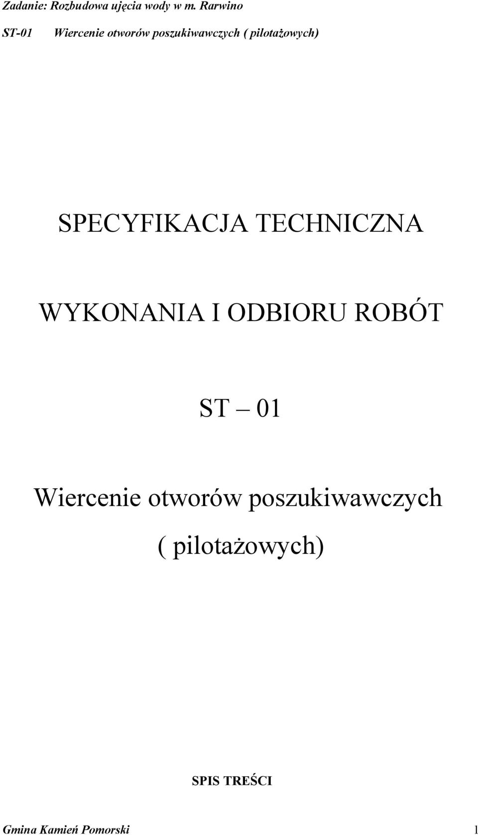 otworów poszukiwawczych (