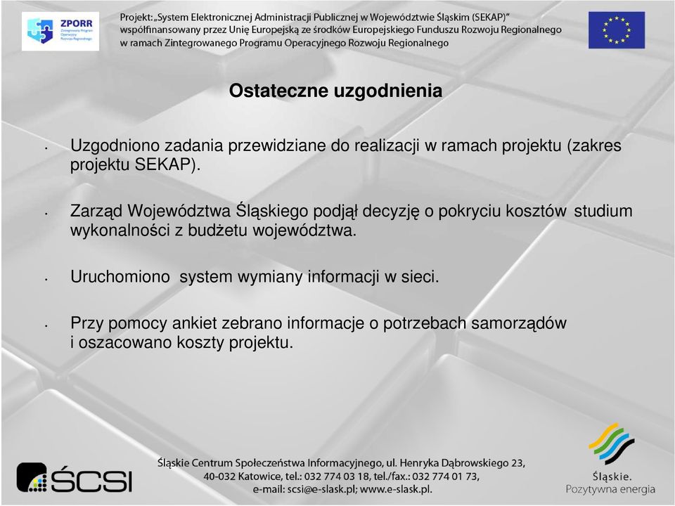 Zarząd Województwa Śląskiego podjął decyzję o pokryciu kosztów studium wykonalności z