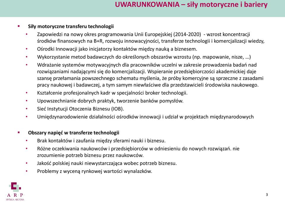 Wykorzystanie metod badawczych do określonych obszarów wzrostu (np.