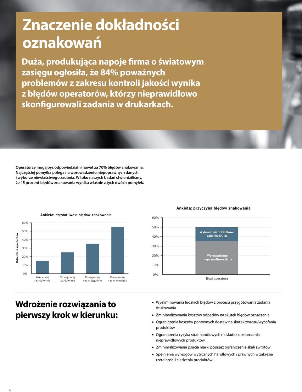 Najczęściej pomyłka polega na wprowadzeniu niepoprawnych danych i wyborze niewłaściwego zadania.