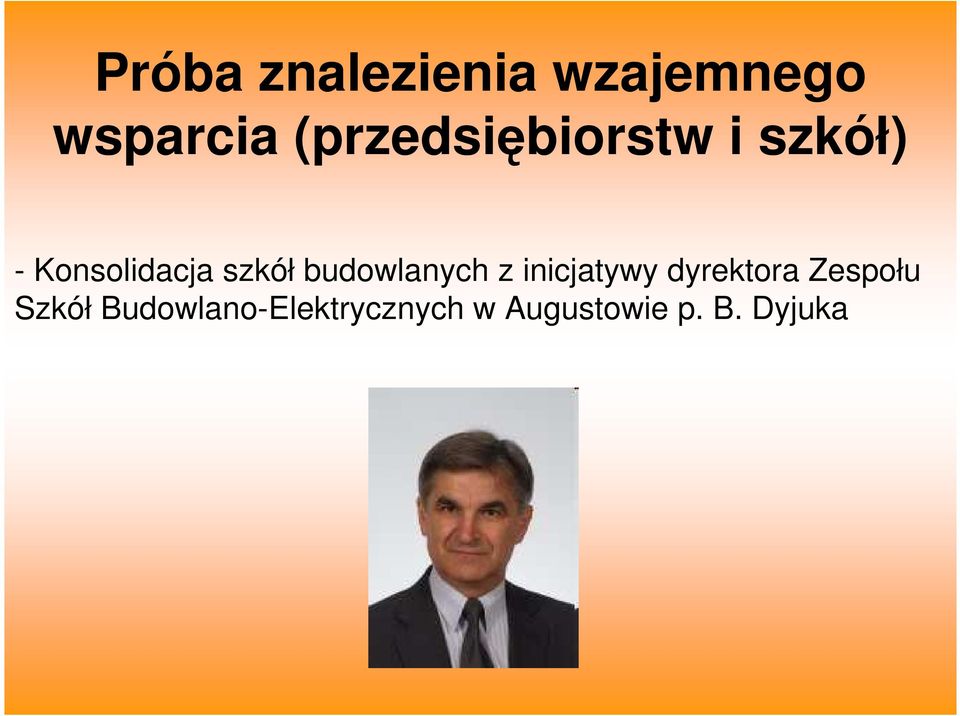 szkół budowlanych z inicjatywy dyrektora