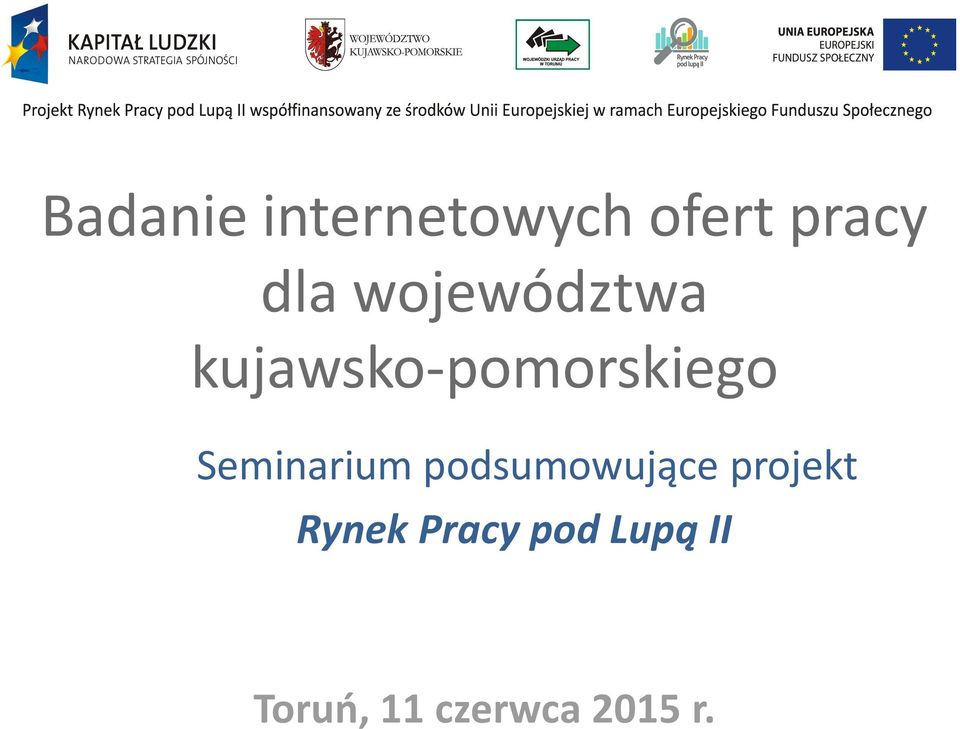 Seminarium podsumowujące projekt Rynek