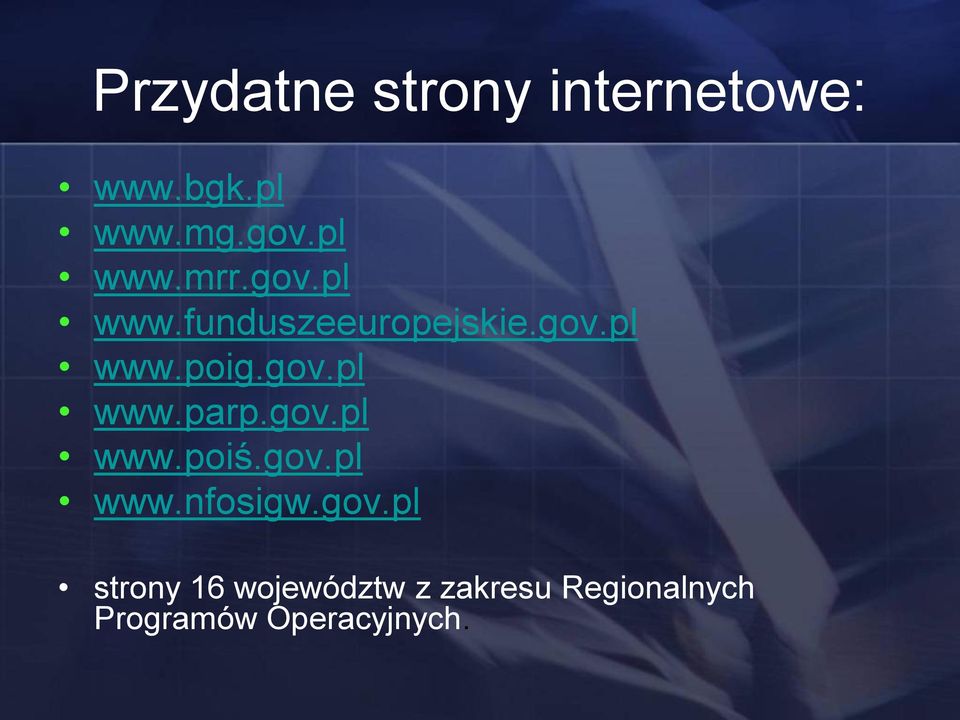 gov.pl www.poiś.gov.pl www.nfosigw.gov.pl strony 16