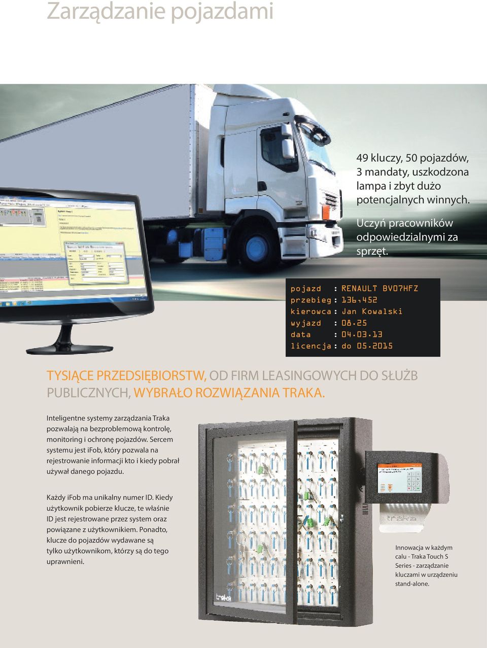 2015 TYSIĄCE PRZEDSIĘBIORSTW, OD FIRM LEASINGOWYCH DO SŁUŻB PUBLICZNYCH, WYBRAŁO ROZWIĄZANIA TRAKA.
