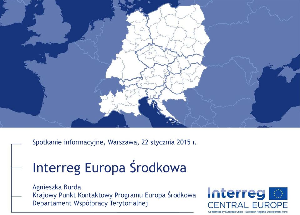 Interreg Europa Środkowa Agnieszka Burda