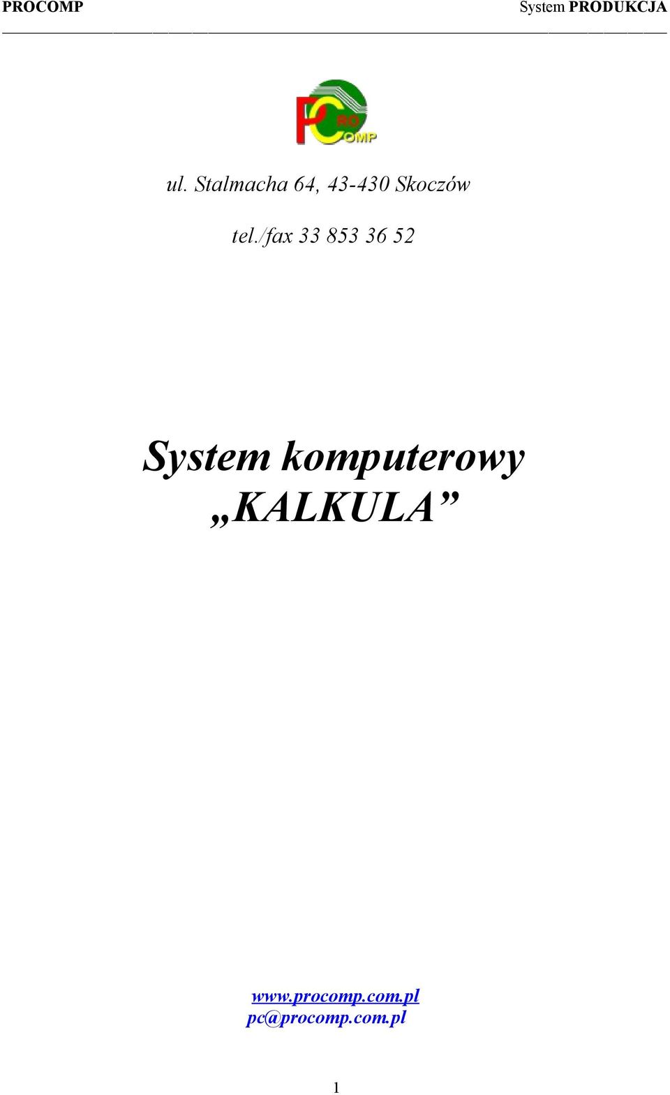 /fax 33 853 36 52 System