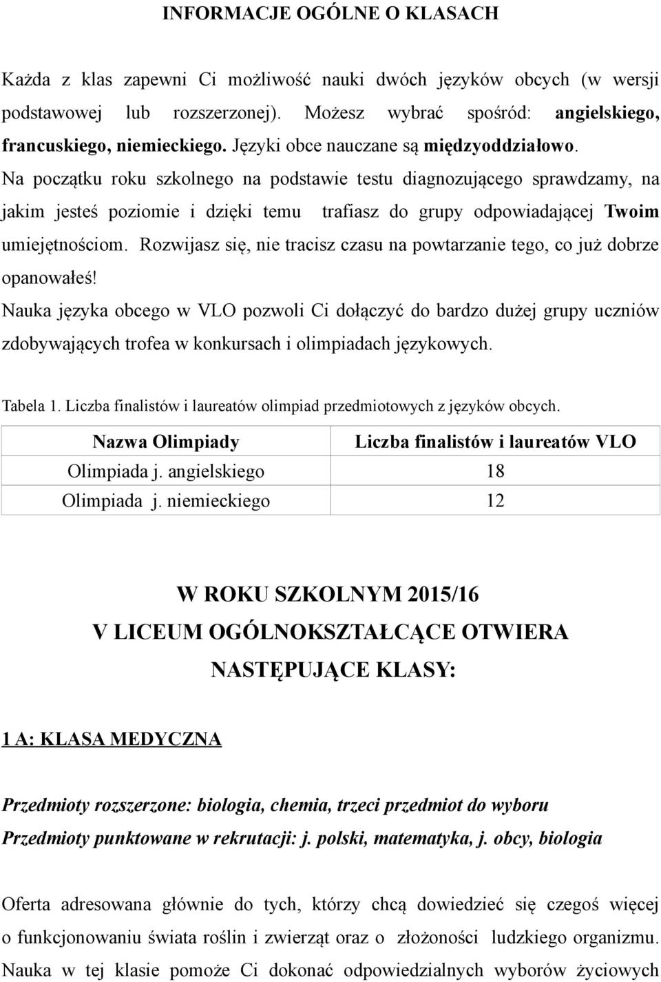 Na początku roku szkolnego na podstawie testu diagnozującego sprawdzamy, na jakim jesteś poziomie i dzięki temu trafiasz do grupy odpowiadającej Twoim umiejętnościom.