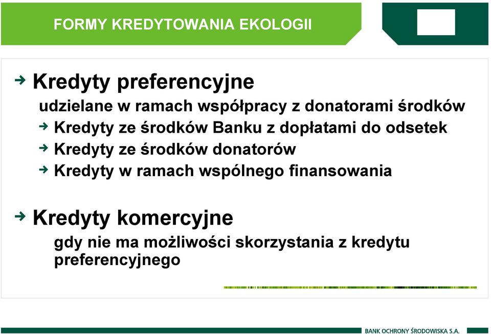 odsetek Kredyty ze środków donatorów Kredyty w ramach wspólnego