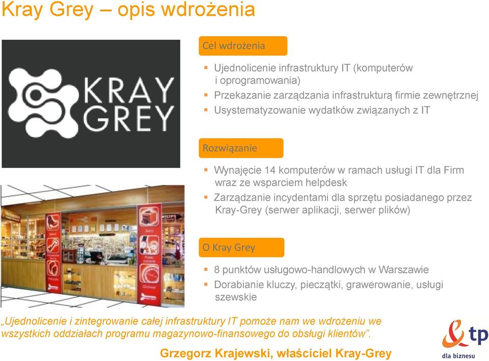 posiadanego przez Kray-Grey (serwer aplikacji, serwer plików) O Kray Grey 8 punktów usługowo-handlowych w Warszawie Dorabianie kluczy, pieczątki, grawerowanie, usługi szewskie
