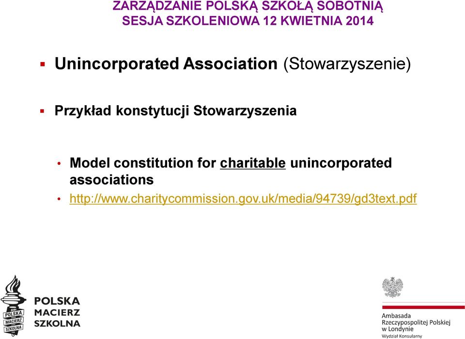 constitution for charitable unincorporated