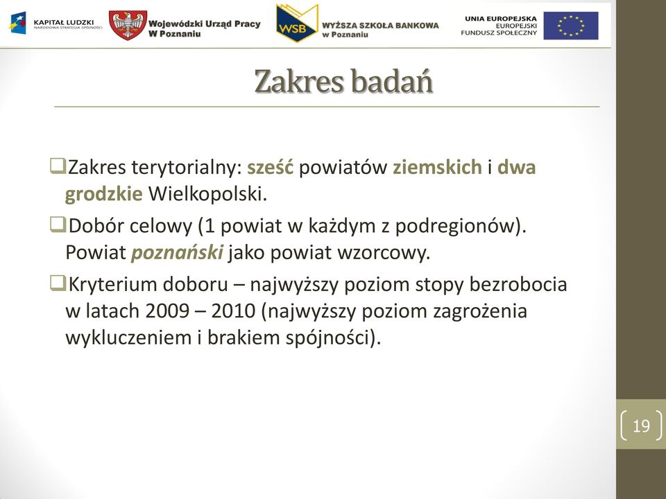 Powiat poznański jako powiat wzorcowy.