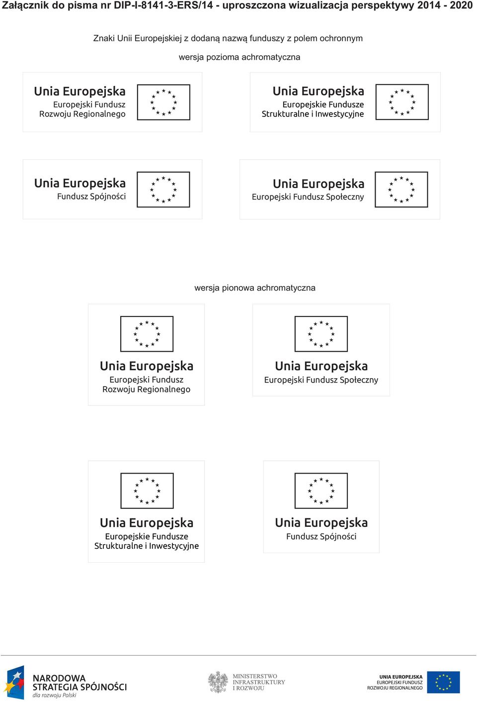 Rozwoju Regionalnego Fundusz Spójności wersja pionowa