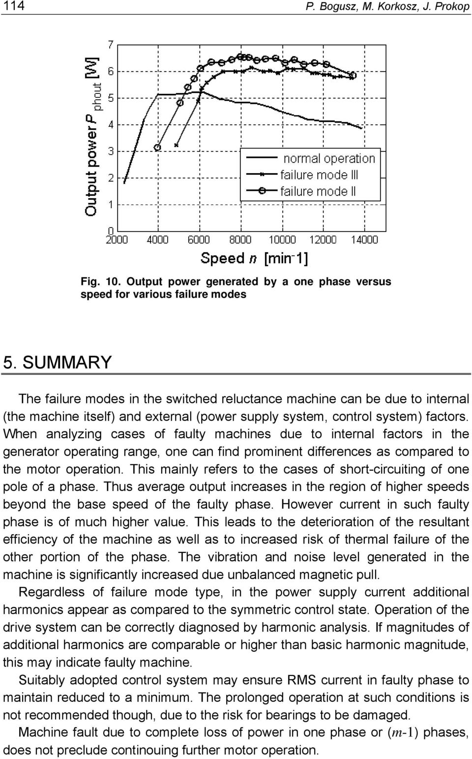 When analyzing cases of faulty machines due to internal factors in the generator operating range, one can find prominent differences as compared to the motor operation.