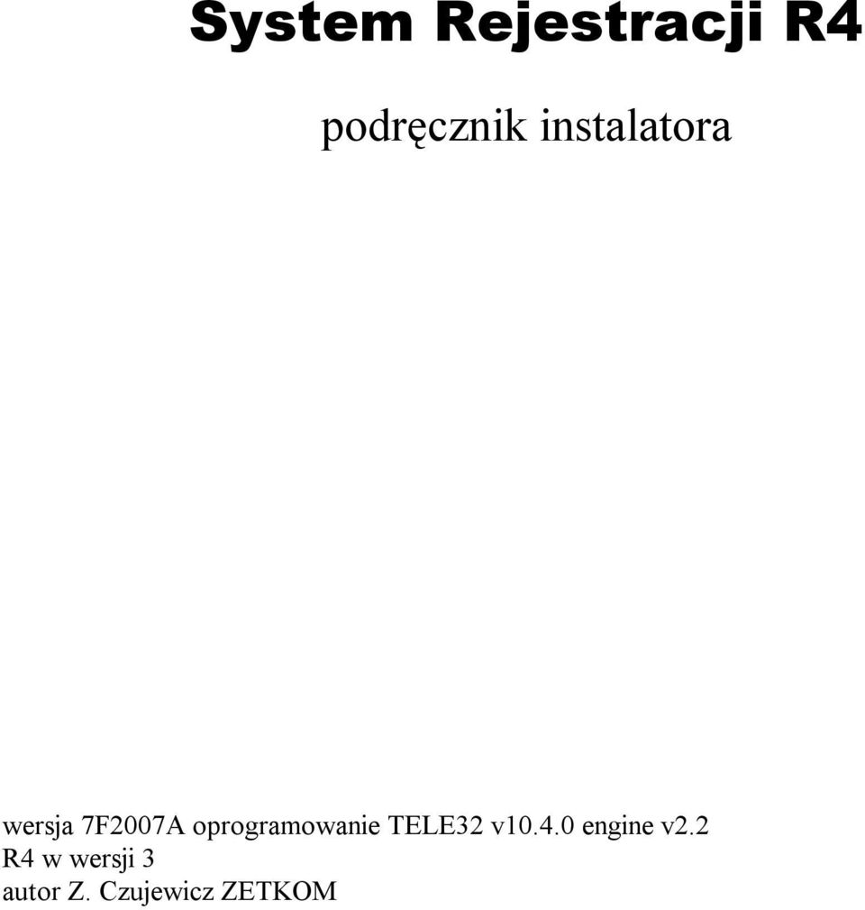 oprogramowanie TELE32 v10.4.