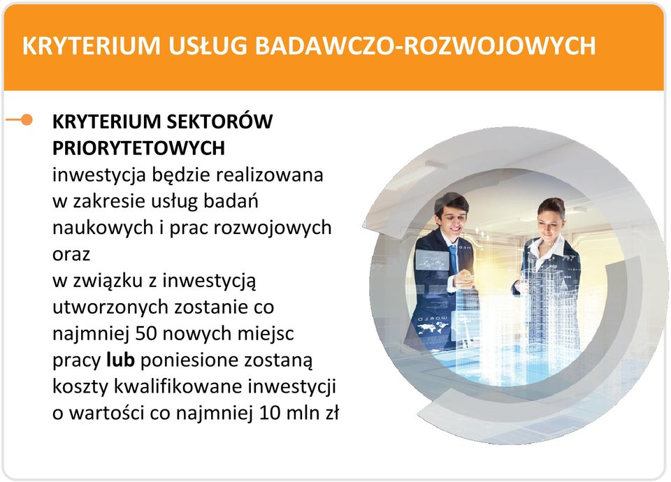 rozwojowych oraz w związku z inwestycją utworzonych zostanie co najmniej 50