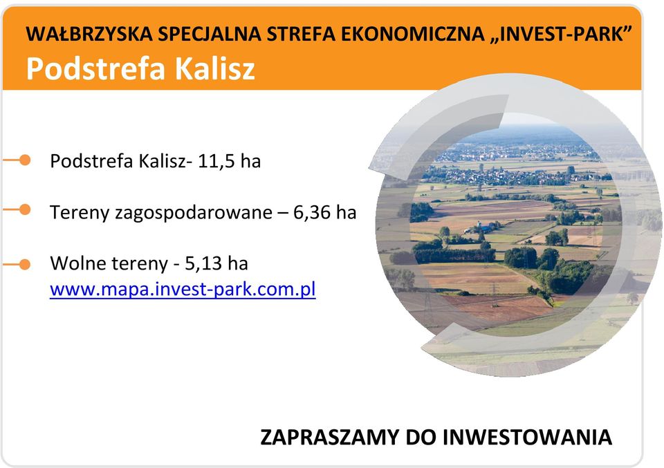 ha Tereny zagospodarowane 6,36 ha Wolne tereny
