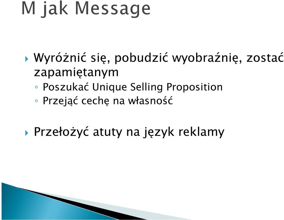 Selling Proposition Przejąć cechę na