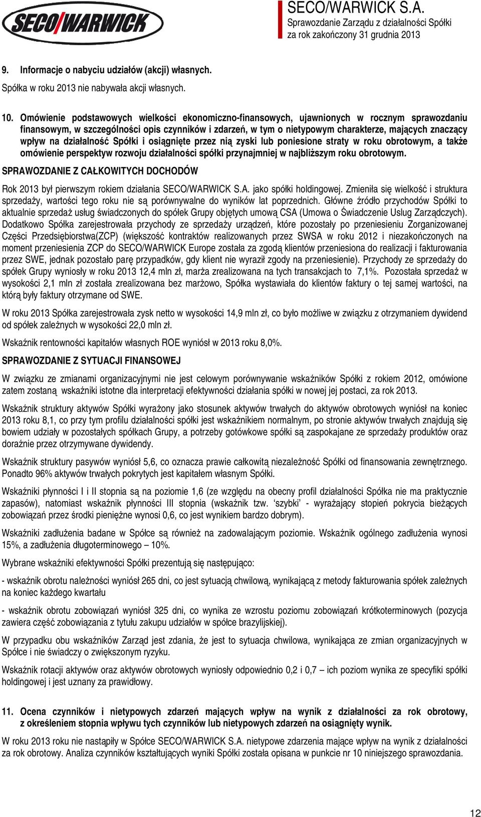 wpływ na działalność Spółki i osiągnięte przez nią zyski lub poniesione straty w roku obrotowym, a także omówienie perspektyw rozwoju działalności spółki przynajmniej w najbliższym roku obrotowym.