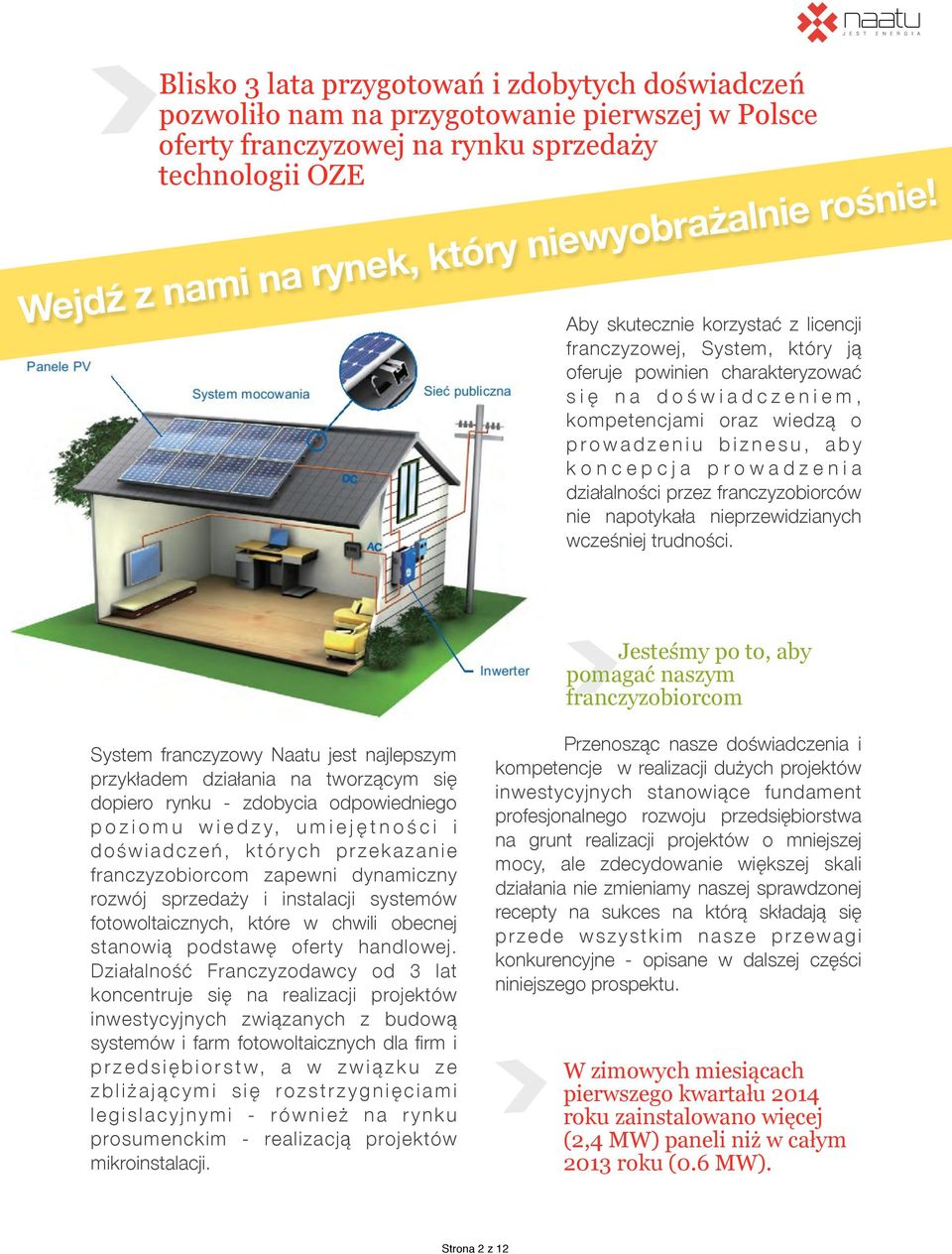 Aby skutecznie korzystać z licencji franczyzowej, System, który ją oferuje powinien charakteryzować s i ę n a d o ś w i a d c z e n i e m, kompetencjami oraz wiedzą o p r o w a d z e n i u b i z n e
