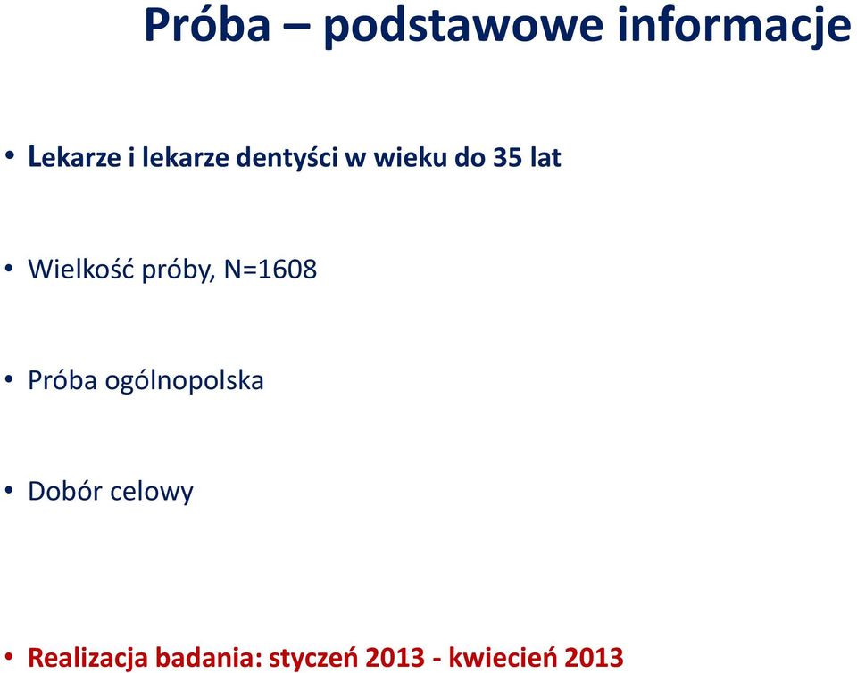 próby, N=1608 Próba ogólnopolska Dobór