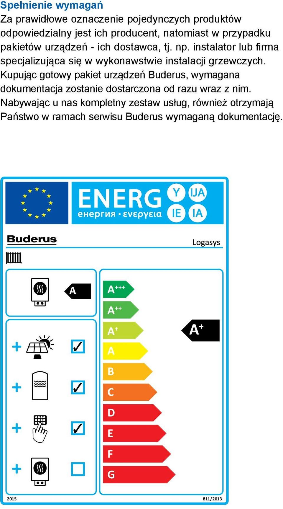 Kupując gotowy pakiet urządzeń Buderus, wymagana dokumentacja zostanie dostarczona od razu wraz z nim.