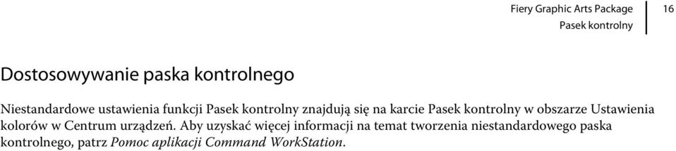 Ustawienia kolorów w Centrum urządzeń.