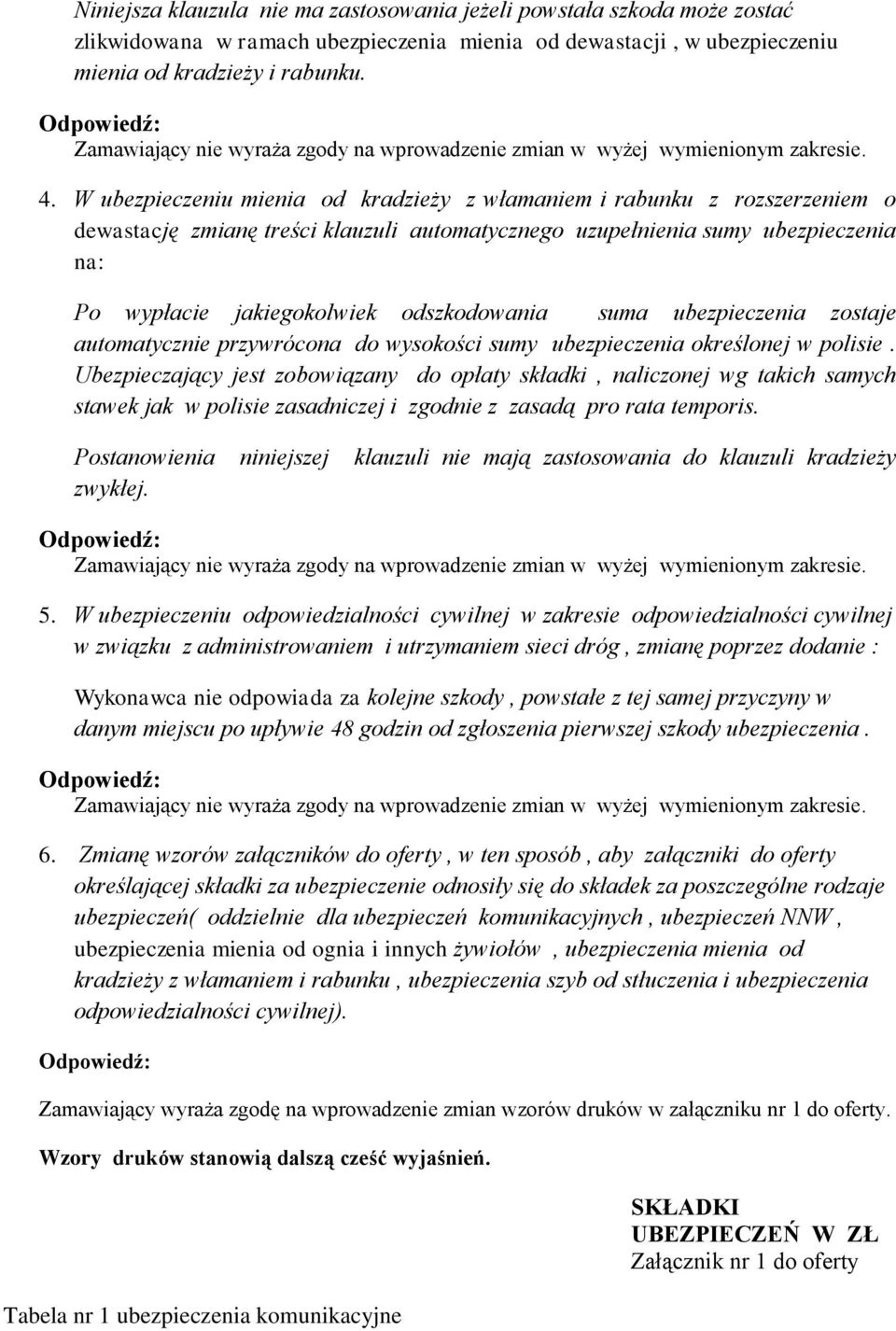 odszkodowania suma ubezpieczenia zostaje automatycznie przywrócona do wysokości sumy ubezpieczenia określonej w polisie.