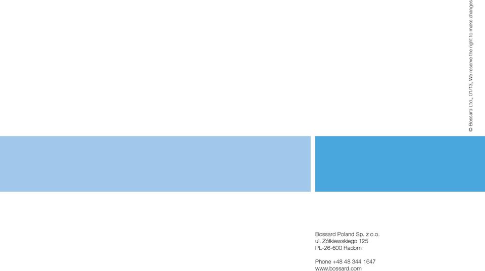 changes Bossard Poland Sp. z o.o. ul.