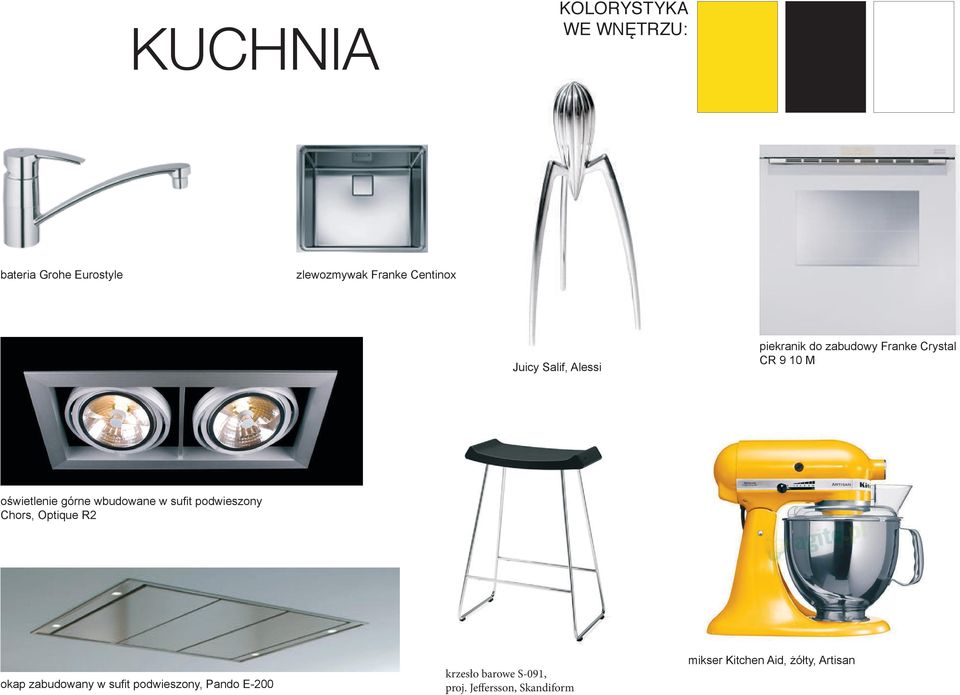 wbudowane w sufit podwieszony Chors, Optique R2 okap zabudowany w sufit podwieszony,