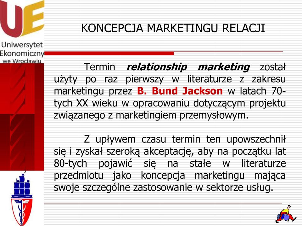 Bund Jackson w latach 70- tych XX wieku w opracowaniu dotyczącym projektu związanego z marketingiem przemysłowym.