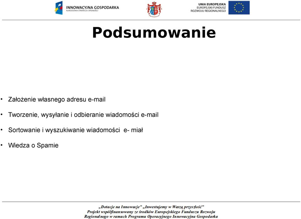 odbieranie wiadomości e-mail Sortowanie