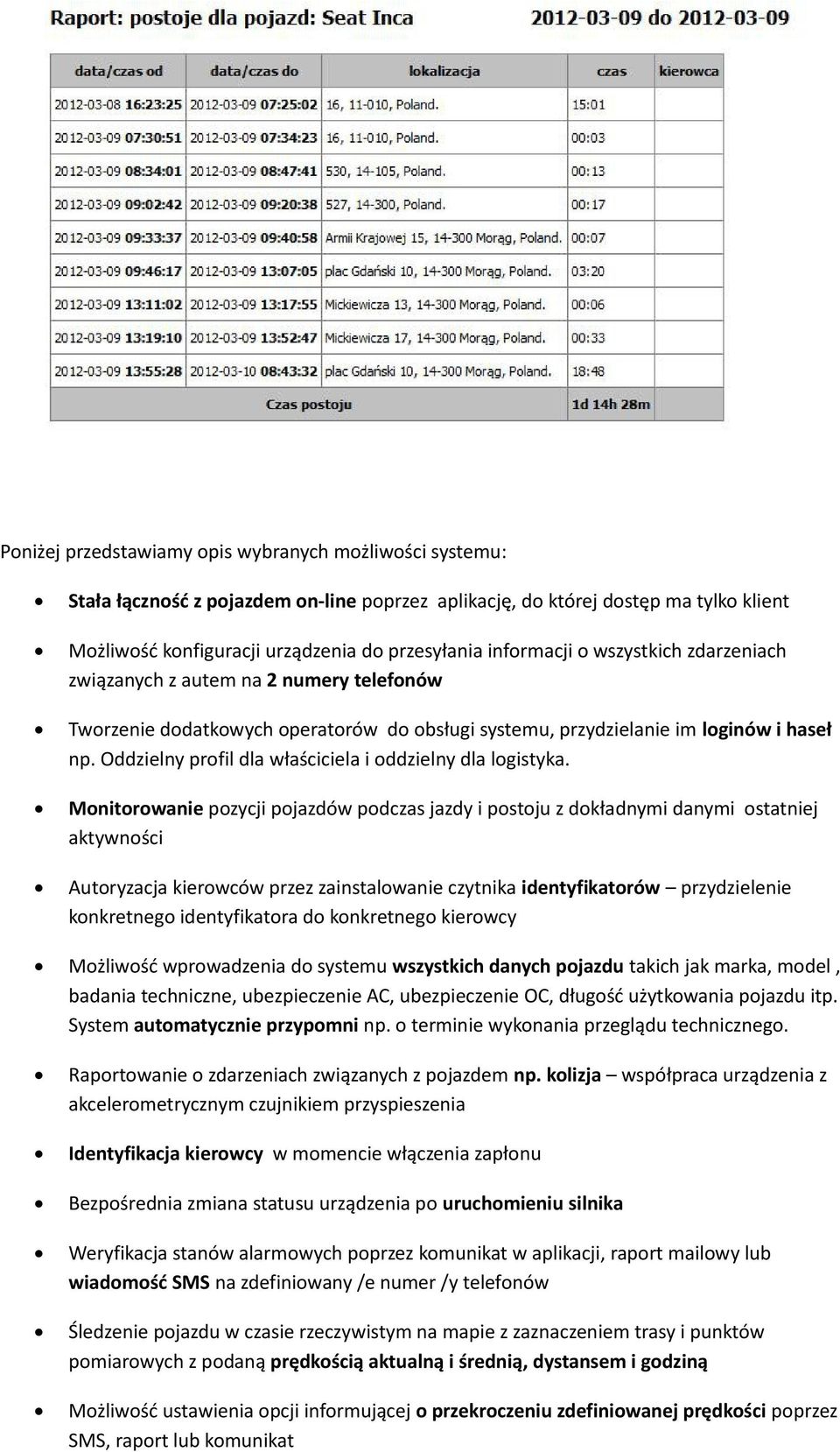 Oddzielny profil dla właściciela i oddzielny dla logistyka.