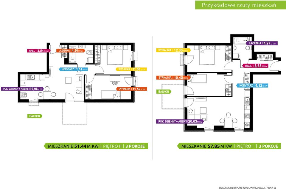 DZIENNY + panele ANEKS12,18M 19,98M KW KW 11,52 M KW BALKON KORYTARZ 4,12 M KW BALKON POK.