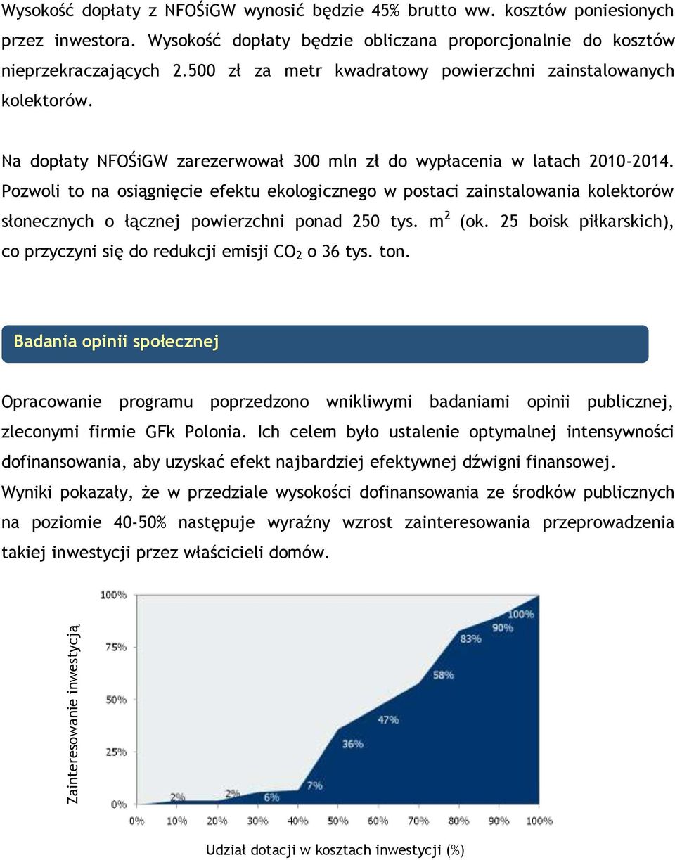 Na dopłaty NFOŚiGW zarezerwował 300 mln zł do wypłacenia w latach 2010-2014.