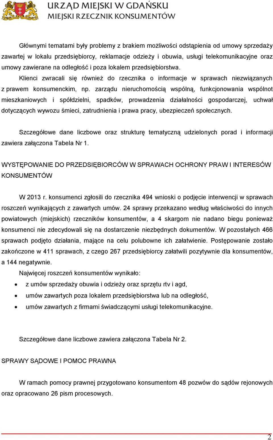 zarządu nieruchomością wspólną, funkcjonowania wspólnot mieszkaniowych i spółdzielni, spadków, prowadzenia działalności gospodarczej, uchwał dotyczących wywozu śmieci, zatrudnienia i prawa pracy,