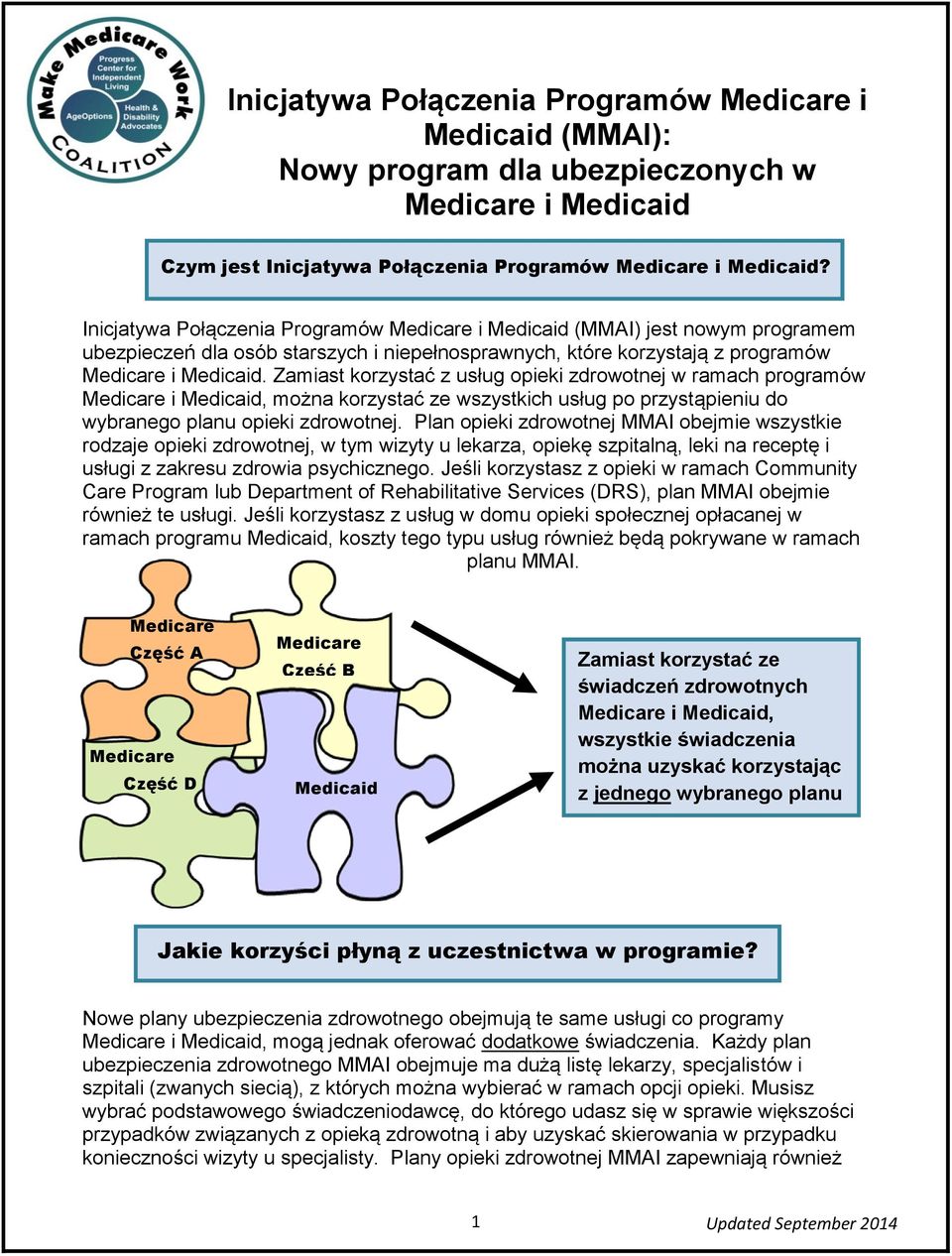 Zamiast korzystać z usług opieki zdrowotnej w ramach programów i Medicaid, można korzystać ze wszystkich usług po przystąpieniu do wybranego planu opieki zdrowotnej.